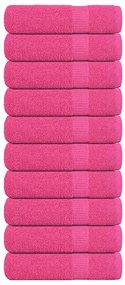 vidaXL Toalhas de mãos 10 pcs FROGN 50x100 cm 100% algodão rosa