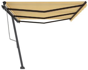Toldo automático independente 600x350 cm amarelo e branco