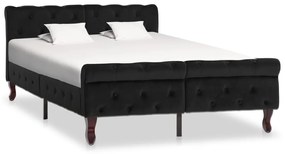vidaXL Estrutura de cama 120x200 cm veludo preto