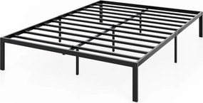 Estrutura de cama metálica 200 x 140 cm com ripas (COLCHÃO NÃO INCLUIDO) Preta