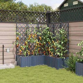 vidaXL Jardineiras de Jardim 1 pc Cinzeto 120 x 120 x 142 cm Plástico
