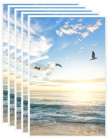 vidaXL Molduras para parede ou mesa 5 pcs 13x18 cm MDF branco