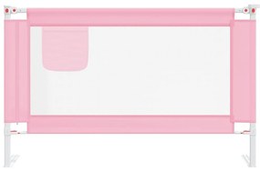Barra de segurança p/ cama infantil tecido 120x25 cm rosa