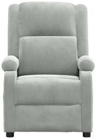 Poltrona de massagens veludo cinzento-claro