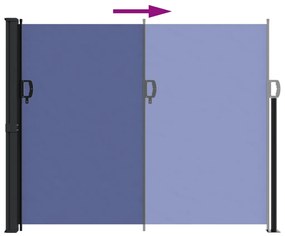 Toldo lateral retrátil 160x600 cm azul