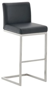 Banco de bar Paros em couro sintético 42 x 104 x 48 cm Preto