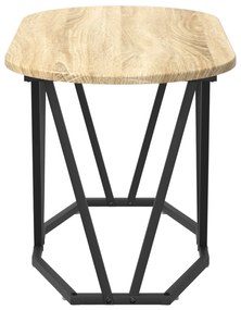 Mesa de Centro em Carvalho Sonoma 80x40x40,5 cm, Madeira Revestida e M
