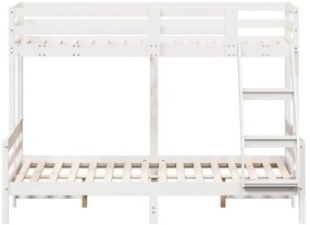 Beliche 90x200/140x200 cm madeira de pinho maciço branco