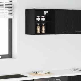 vidaXL Armário suspenso Riga Carvalho Preto 40 x 29,5 x 40 cm