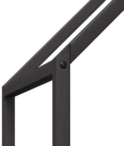 Suporte para lenha 60x25x60 cm aço laminado a frio preto