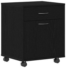 Armário em Rolling vidaXL Carvalho Preto 45x38x54 cm Madeira engenheir