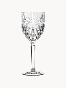 Copos de vinho branco de cristal com relevo Oasis, conjunto de 6