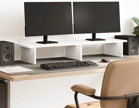 vidaXL Suporte para monitor 100x27x15 cm derivados de madeira branco