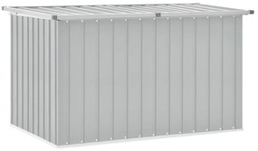 Caixa de arrumação para jardim 149x99x93 cm cinzento