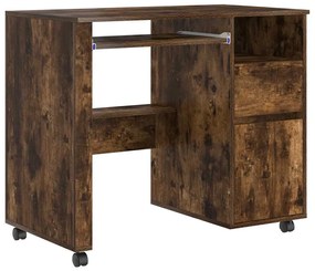 Mesa de Computador Castanha Carvalho Fumado Madeira engenheirada