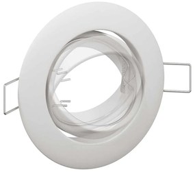 Luminárias Embutidas 12 pcs Redondas GU10 Brancas Ø90 mm Aço