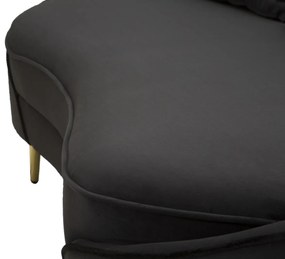 SOFÁ DE 3 LUGARES OSLO COM ALMOFADAS PRETO 185X84X68 CM