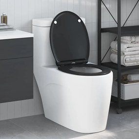 Assento de Toilette com Liberação Rápida e Fechamento Suave Duroplast Preto