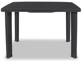 Mesa de jardim 101x68x72 cm plástico antracite