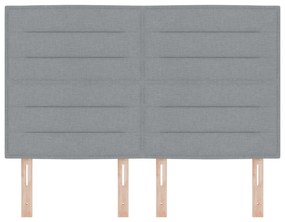 Cabeceira Design Linhas Cinza Claro 140 cm Tecido