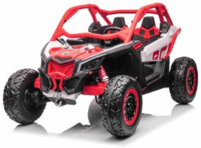 Carro elétrico para crianças 4x4 Can-am Maverick, 2 Lugares, suspensão dianteira e traseira, controle remoto de 2,4 Ghz, bateria portátil, 4 motores d