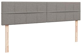 Estrutura de cama otomana com colchão tecido cinzento 160x200cm