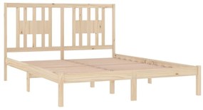 Estrutura de cama 160x200 cm pinho maciço