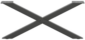 Pés para mesa de centro em formato de X, 2 peças, antracite, 70x(30-31