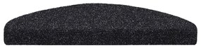 Tapetes de escada adesivos 15 pcs 65x21x4 cm preto