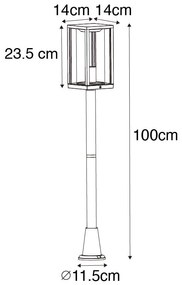 Lanterna de exterior industrial castanho ferrugem 100 cm IP44 - Charlois Industrial