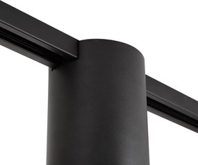 Sistema de calhas de iluminação moderno preto com 2 focos monofásicos - Iconic Rondoo Up