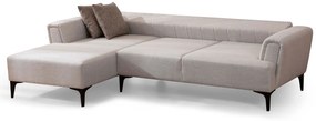 Sofá-cama de canto Hamlet – Ecru – 140x270 cm