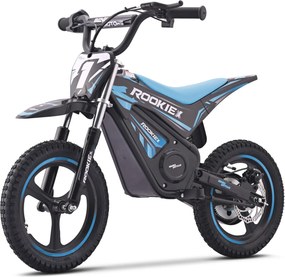 Mota elétrica infantil ROOKIE X 24V (14"), bateria de lítio, motor de 250 W, travão de disco Azul
