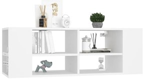 Armário de parede para TV 102x35x35 cm derivados madeira branco