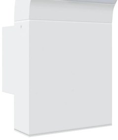 Candeeiros parede LED p/ exterior 2 pcs alumínio fundido branco