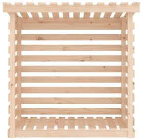 Suporte para lenha 108x73x108 cm madeira de pinho maciça