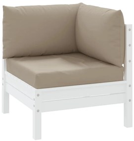 Almofadões de paletes 3 pcs tecido oxford cinza-acastanhado