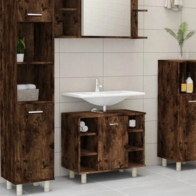 Armário de casa banho derivados de madeira carvalho fumado