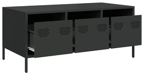 Mesa de centro 101,5x50x43,5 cm aço laminado a frio preto