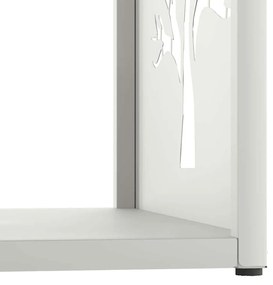 Suporte para lenha 40x40x40 cm aço laminado a frio branco
