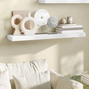 Prateleira de parede, suspensa para molduras 20 x 80 x 3,8 cm, branca