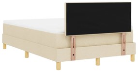 Cama Box Spring com Colchão Creme 120x200 cm Tecido