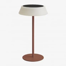 Lâmpada De Mesa Solar Led Sem Fios Para Exterior Em Polietileno E Ferro Ulenia Terracota - Sklum