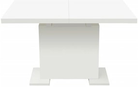 Mesa de jantar extensível, branco brilhante