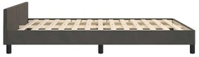 Estrutura de cama sem colchão 140x190 cm veludo cinzento-escuro