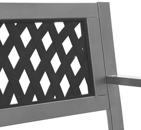 Banco de jardim 120 cm aço preto