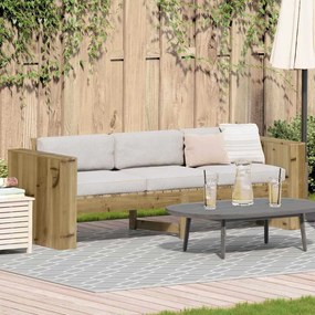 vidaXL Sofá de Jardim 3-Lugares 185.5x60x62 cm Madeira de Pinho Tratada