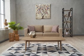 Sofá de 2 Lugares Kale – Creme – 180x83x91 cm