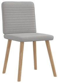 Cadeiras de jantar 4 pcs tecido cinza nuvem