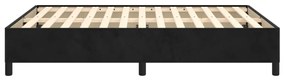 Estrutura de cama sem colchão 140x200 cm veludo preto